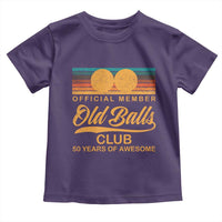 Funny 50th Birthday Toddler T Shirt Official Member Of The Old Ball Clubs Retro Sunset - Wonder Print Shop