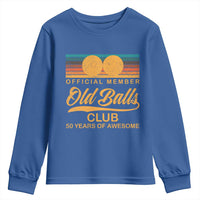 Funny 50th Birthday Youth Sweatshirt Official Member Of The Old Ball Clubs Retro Sunset - Wonder Print Shop