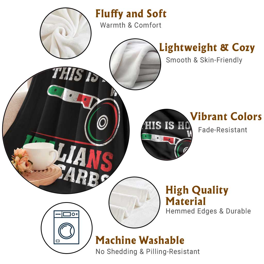 Funny This Is How We Italians Cut Carbs Throw Blanket Italian American Pizza Slice - Wonder Print Shop