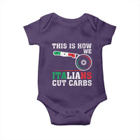 Funny This Is How We Italians Cut Carbs Baby Onesie Italian American Pizza Slice - Wonder Print Shop