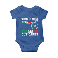 Funny This Is How We Italians Cut Carbs Baby Onesie Italian American Pizza Slice - Wonder Print Shop