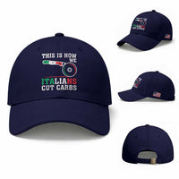 Funny This Is How We Italians Cut Carbs Baseball Cap Italian American Pizza Slice