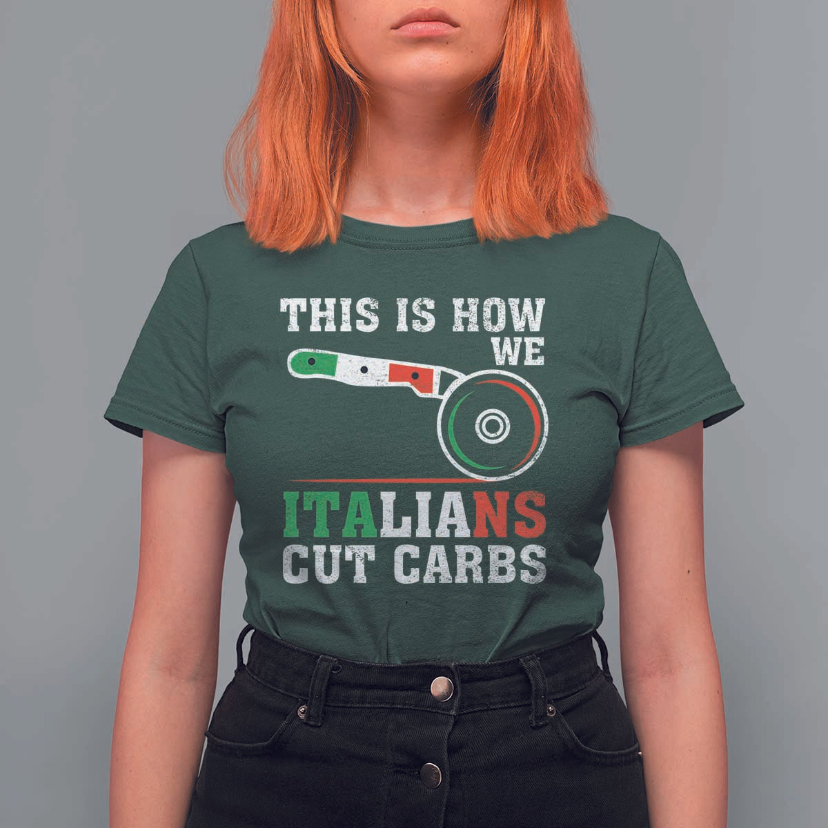Funny This Is How We Italians Cut Carbs T Shirt For Women Italian American Pizza Slice - Wonder Print Shop