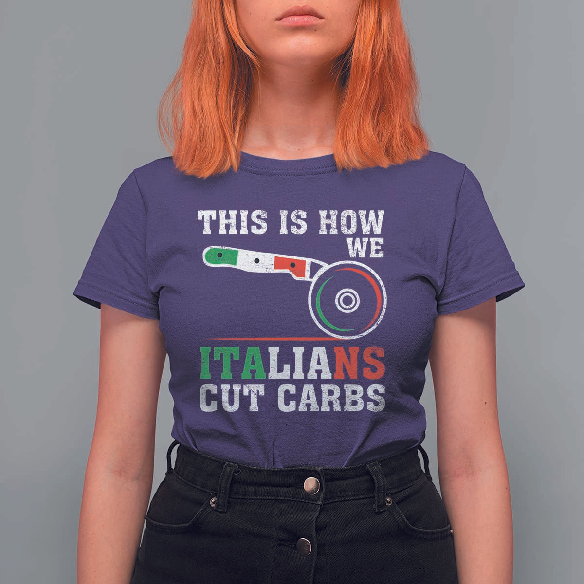 Funny This Is How We Italians Cut Carbs T Shirt For Women Italian American Pizza Slice - Wonder Print Shop