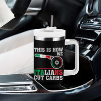 Funny This Is How We Italians Cut Carbs Tumbler With Handle Italian American Pizza Slice - Wonder Print Shop