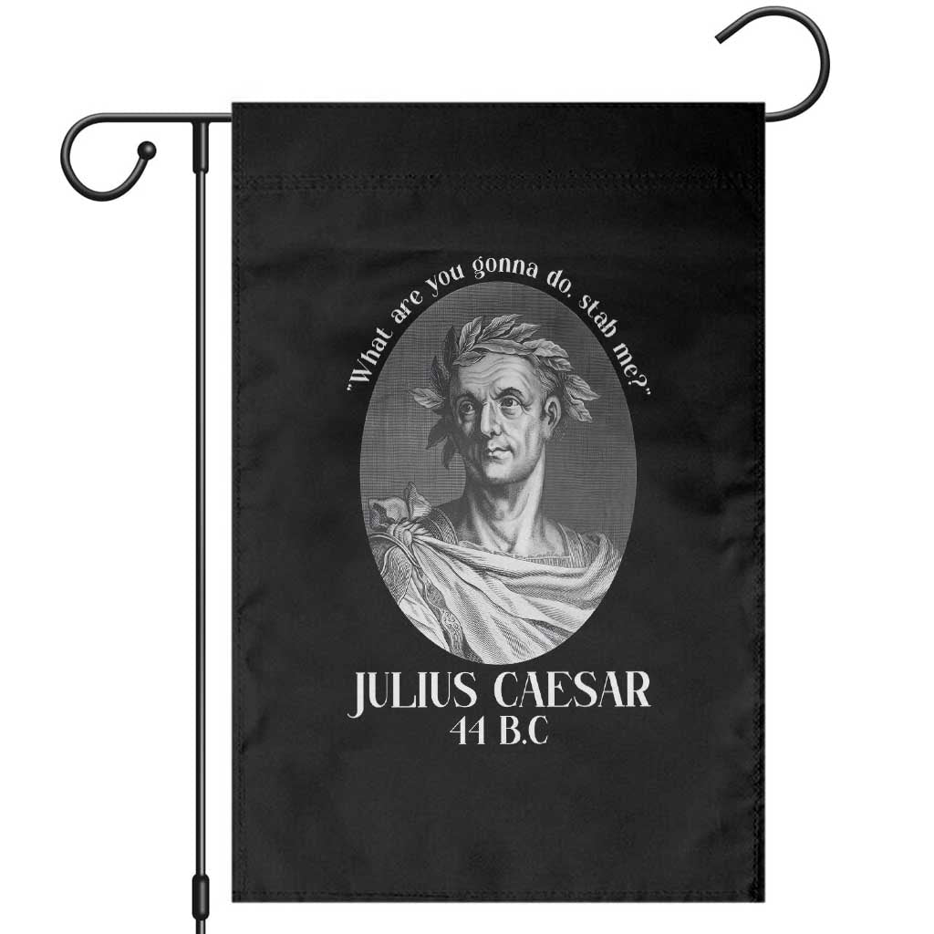 Funny Julius Caesar Garden Flag What Are You Gonna Do Stab Me Roman History - Wonder Print Shop
