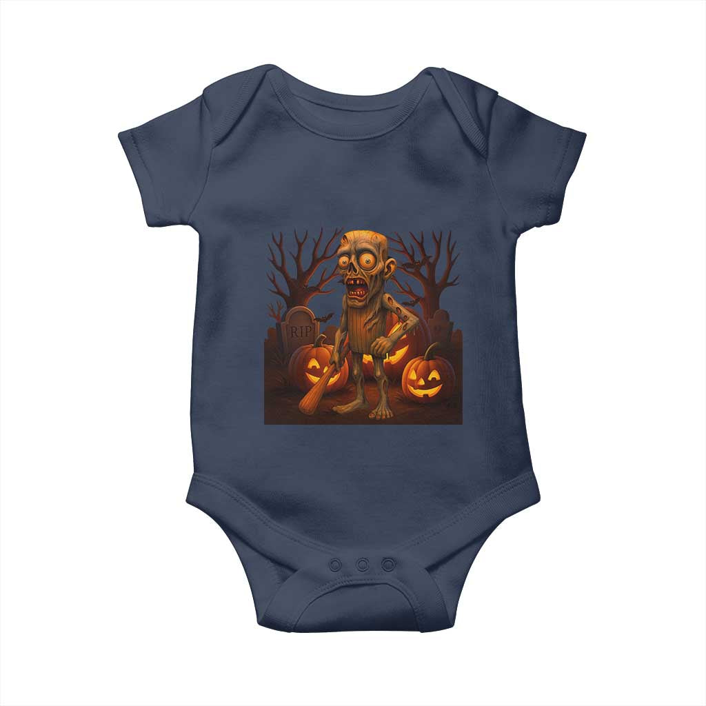 Funny Halloween Zombie Tung Tung Sahur Baby Onesie Italian Brainrot Meme - Wonder Print Shop