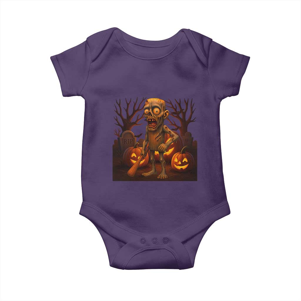 Funny Halloween Zombie Tung Tung Sahur Baby Onesie Italian Brainrot Meme - Wonder Print Shop