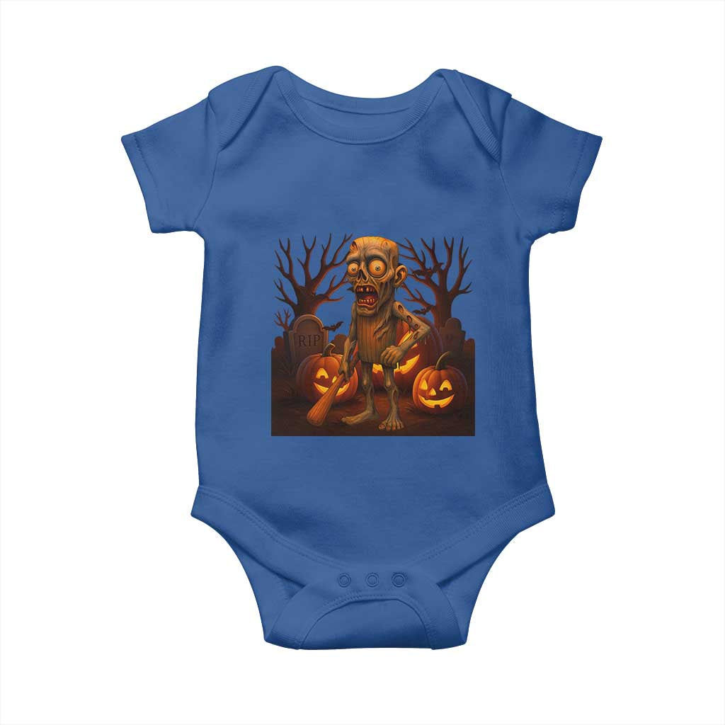Funny Halloween Zombie Tung Tung Sahur Baby Onesie Italian Brainrot Meme - Wonder Print Shop