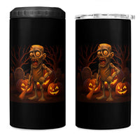 Funny Halloween Zombie Tung Tung Sahur 4 in 1 Can Cooler Tumbler Italian Brainrot Meme - Wonder Print Shop