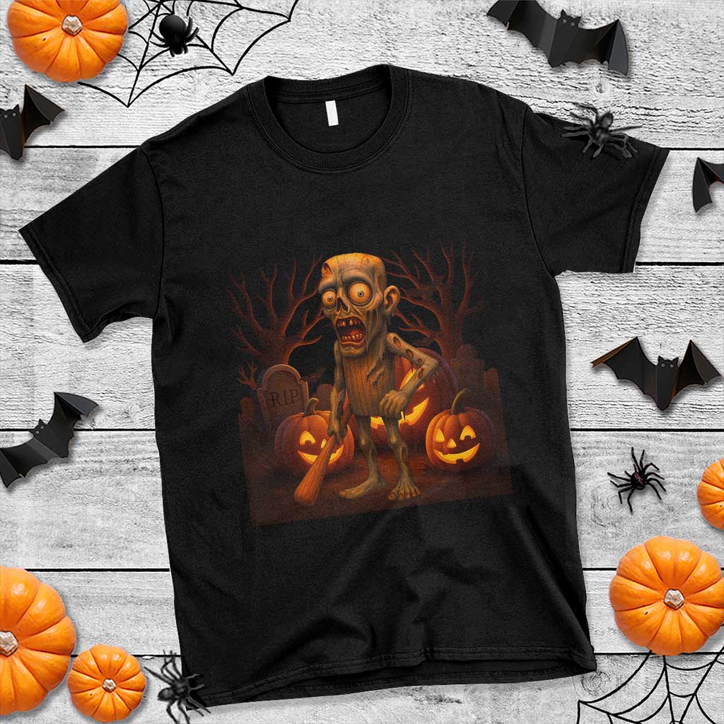 Funny Halloween Zombie Tung Tung Sahur T Shirt Italian Brainrot Meme - Wonder Print Shop