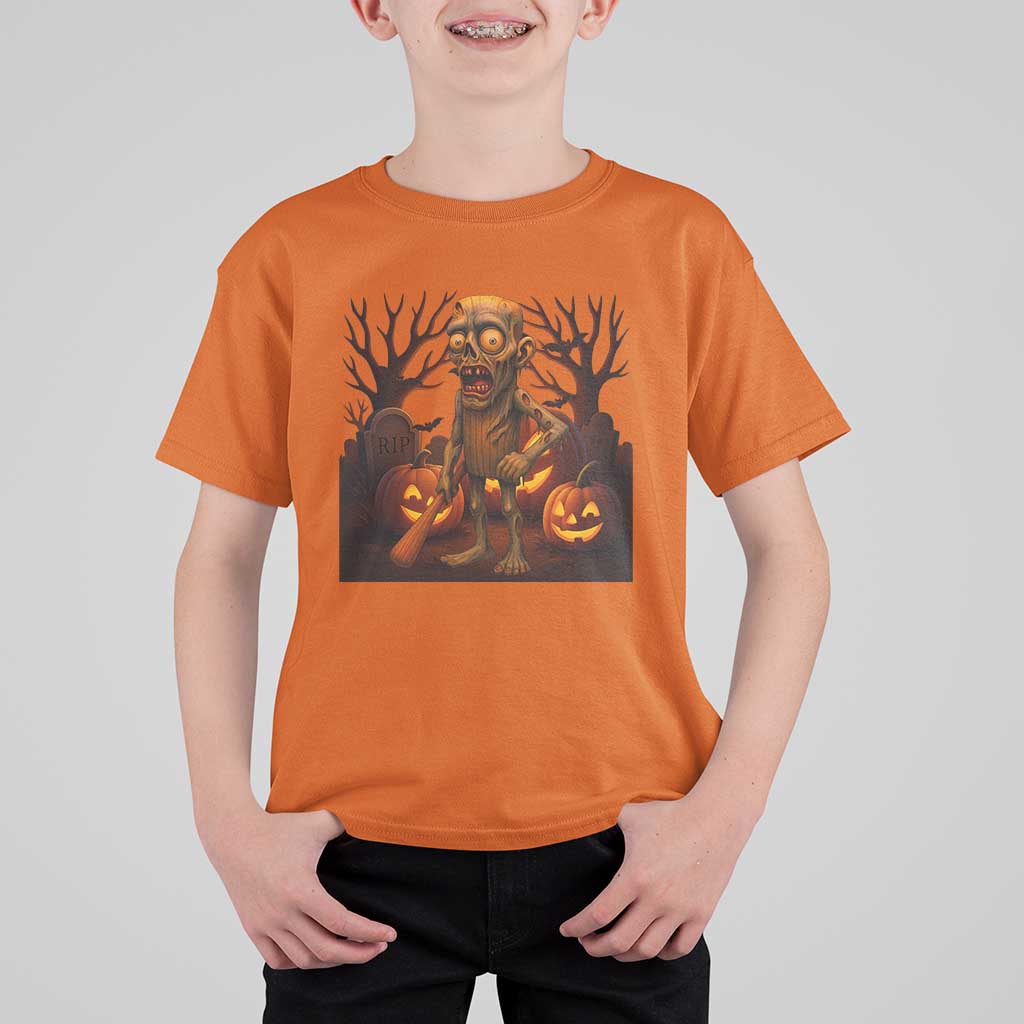 Funny Halloween Zombie Tung Tung Sahur T Shirt For Kid Italian Brainrot Meme - Wonder Print Shop