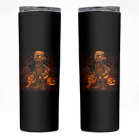 Funny Halloween Zombie Tung Tung Sahur Skinny Tumbler Italian Brainrot Meme - Wonder Print Shop