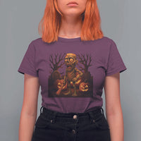 Funny Halloween Zombie Tung Tung Sahur T Shirt For Women Italian Brainrot Meme - Wonder Print Shop