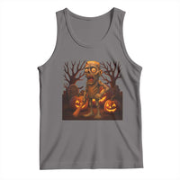Funny Halloween Zombie Tung Tung Sahur Tank Top Italian Brainrot Meme - Wonder Print Shop