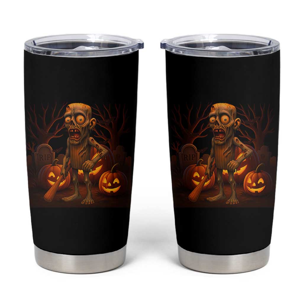 Funny Halloween Zombie Tung Tung Sahur Tumbler Cup Italian Brainrot Meme - Wonder Print Shop