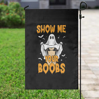Funny Halloween Show Me Your Boobs Garden Flag Halloween Adult Humor Spooky Ghost - Wonder Print Shop