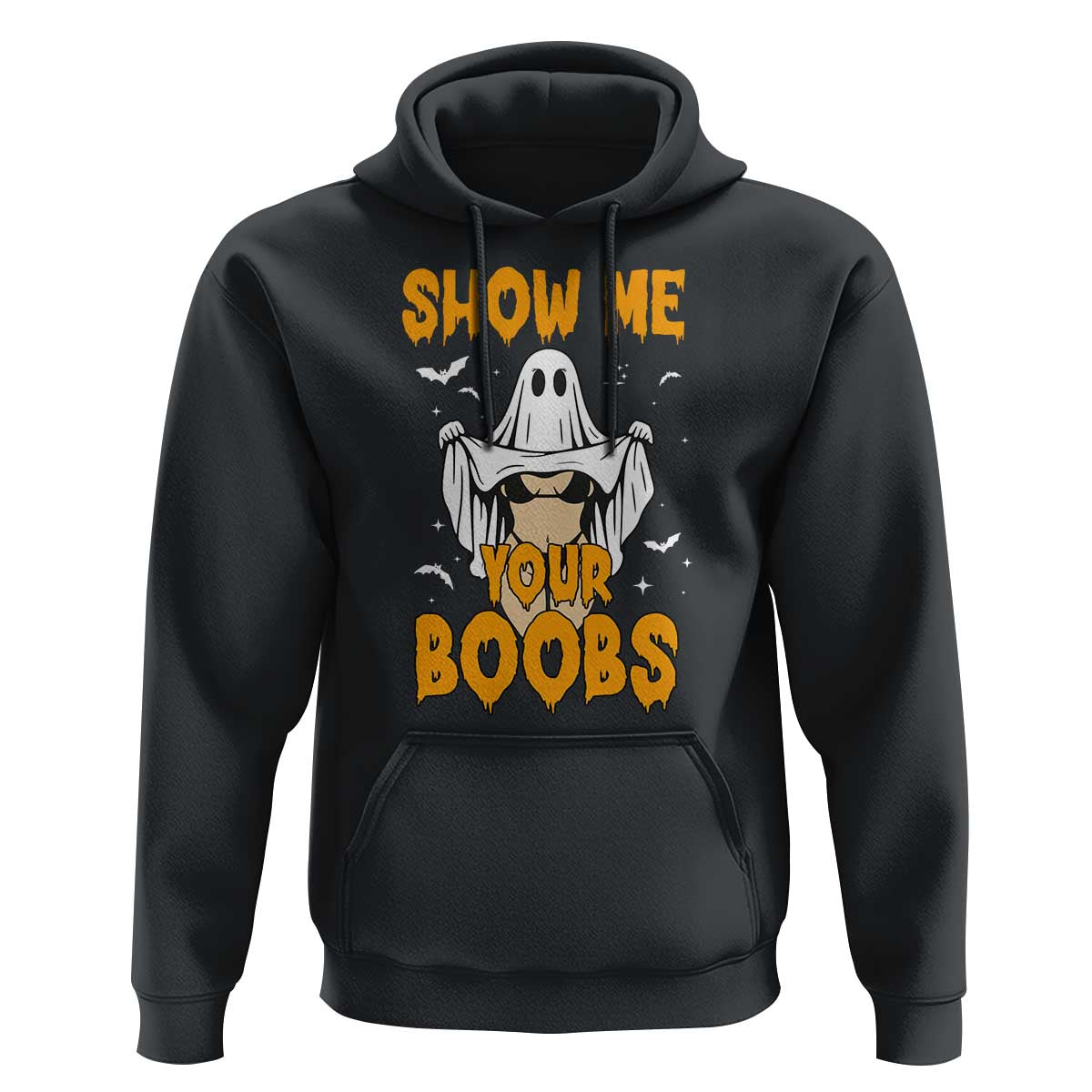 Funny Halloween Show Me Your Boobs Hoodie Halloween Adult Humor Spooky Ghost - Wonder Print Shop