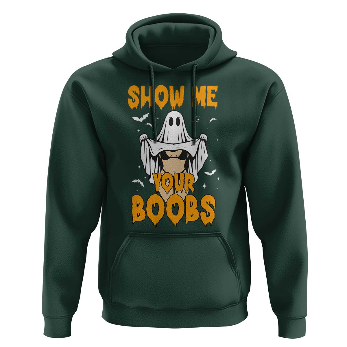 Funny Halloween Show Me Your Boobs Hoodie Halloween Adult Humor Spooky Ghost - Wonder Print Shop