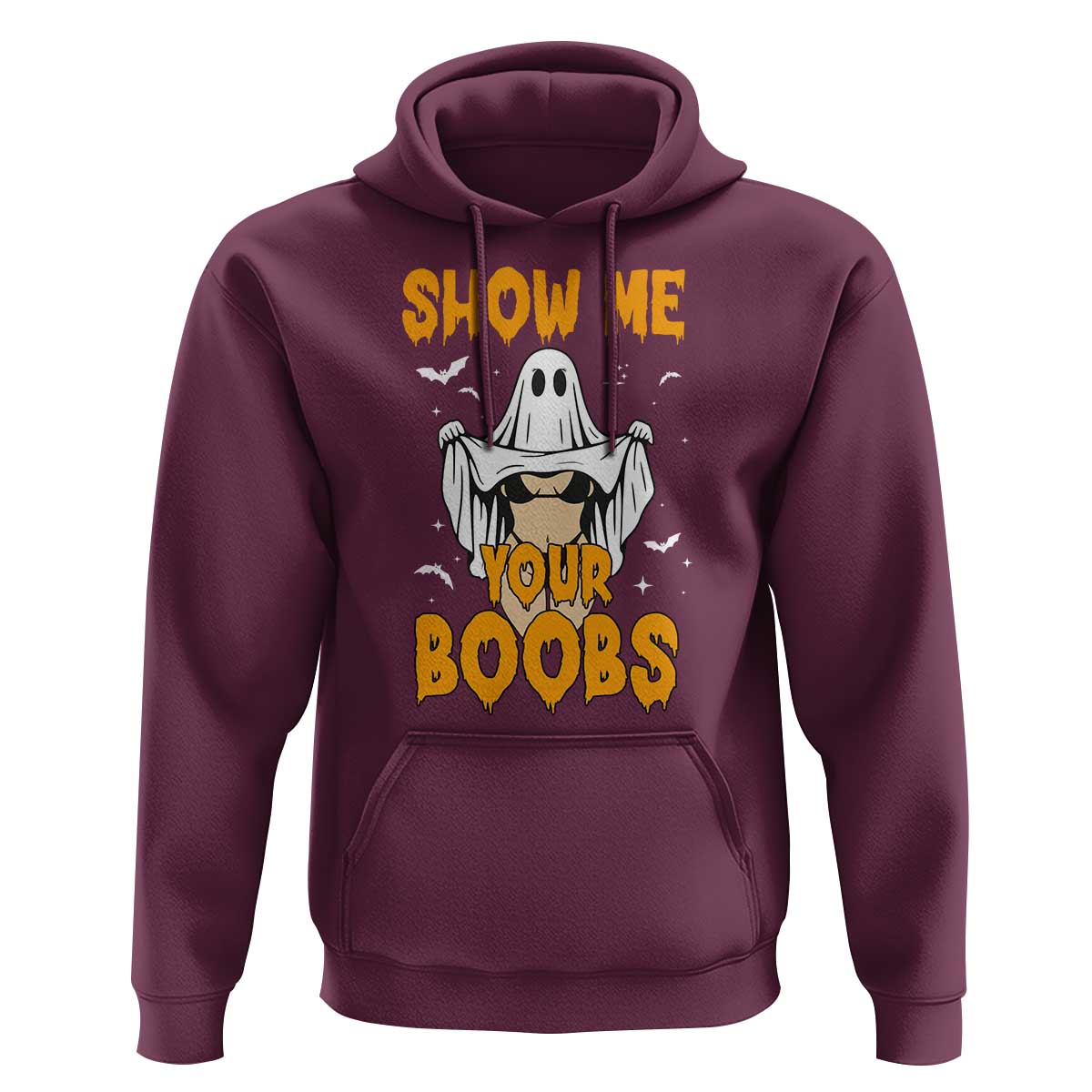 Funny Halloween Show Me Your Boobs Hoodie Halloween Adult Humor Spooky Ghost - Wonder Print Shop
