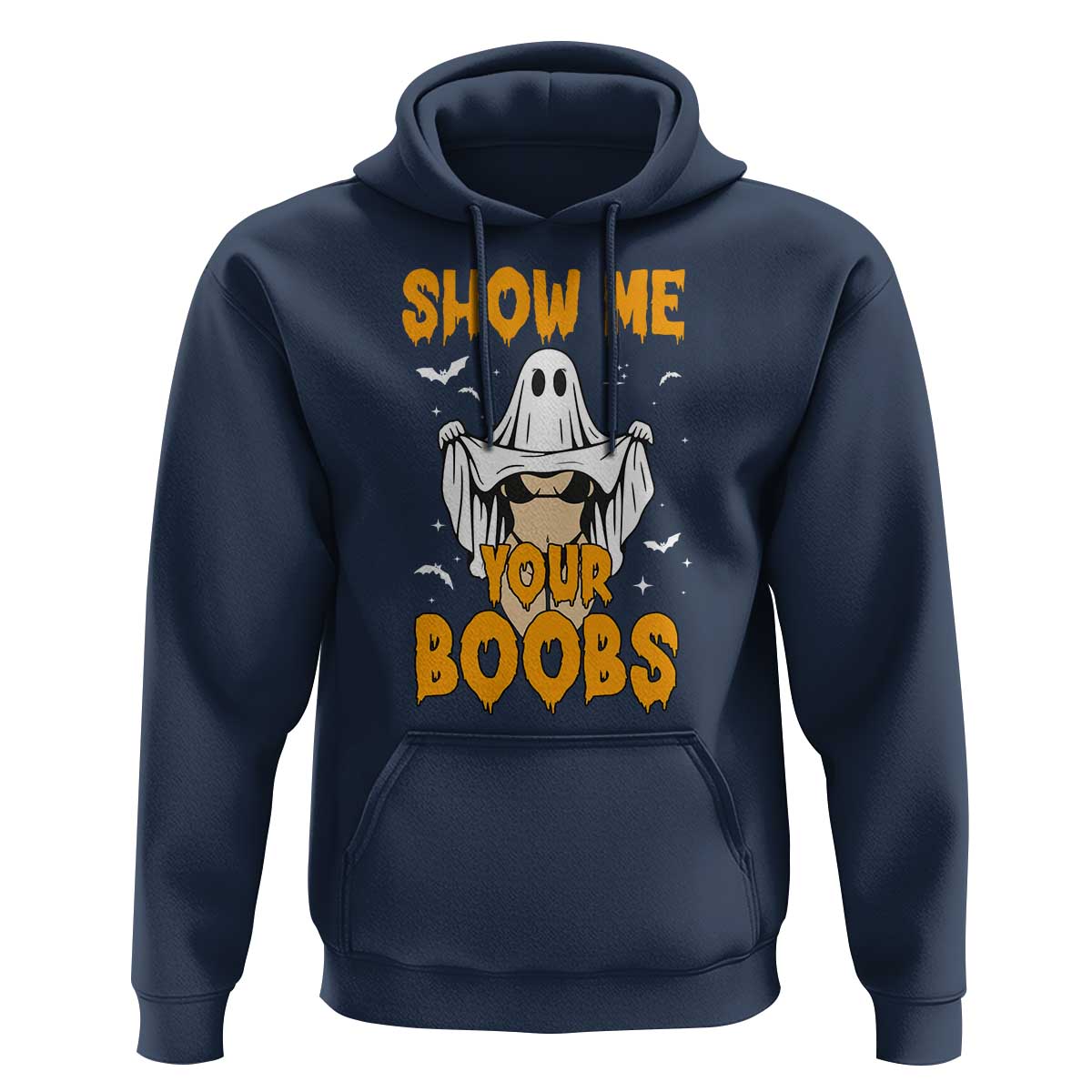 Funny Halloween Show Me Your Boobs Hoodie Halloween Adult Humor Spooky Ghost - Wonder Print Shop