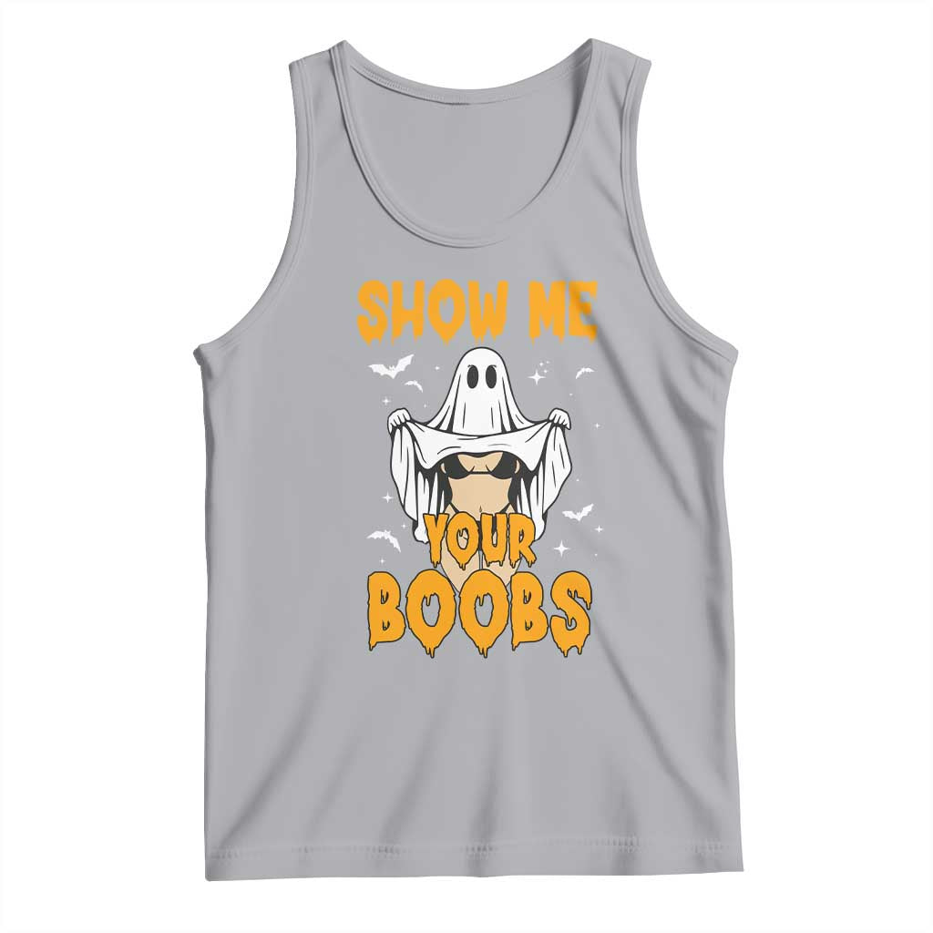 Funny Halloween Show Me Your Boobs Tank Top Halloween Adult Humor Spooky Ghost - Wonder Print Shop