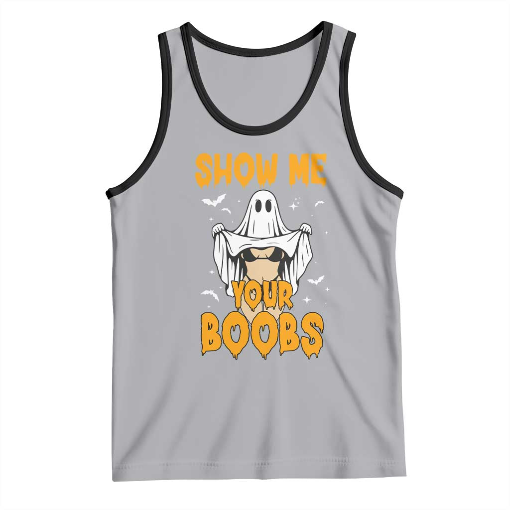 Funny Halloween Show Me Your Boobs Tank Top Halloween Adult Humor Spooky Ghost - Wonder Print Shop