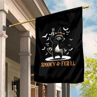 Funny Spooky And Feral Raccon Halloween Garden Flag Racoon Lover - Wonder Print Shop