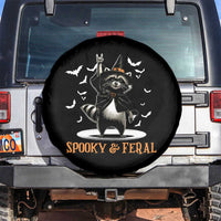 Funny Spooky And Feral Raccon Halloween Spare Tire Cover Racoon Lover - Wonder Print Shop