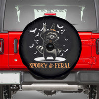 Funny Spooky And Feral Raccon Halloween Spare Tire Cover Racoon Lover - Wonder Print Shop