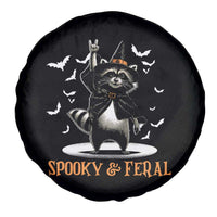 Funny Spooky And Feral Raccon Halloween Spare Tire Cover Racoon Lover - Wonder Print Shop