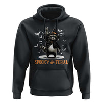 Funny Spooky And Feral Raccon Halloween Hoodie Racoon Lover - Wonder Print Shop