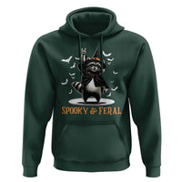 Funny Spooky And Feral Raccon Halloween Hoodie Racoon Lover - Wonder Print Shop