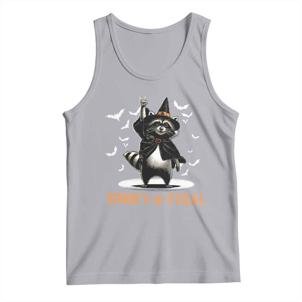 Funny Spooky And Feral Raccon Halloween Tank Top Racoon Lover - Wonder Print Shop