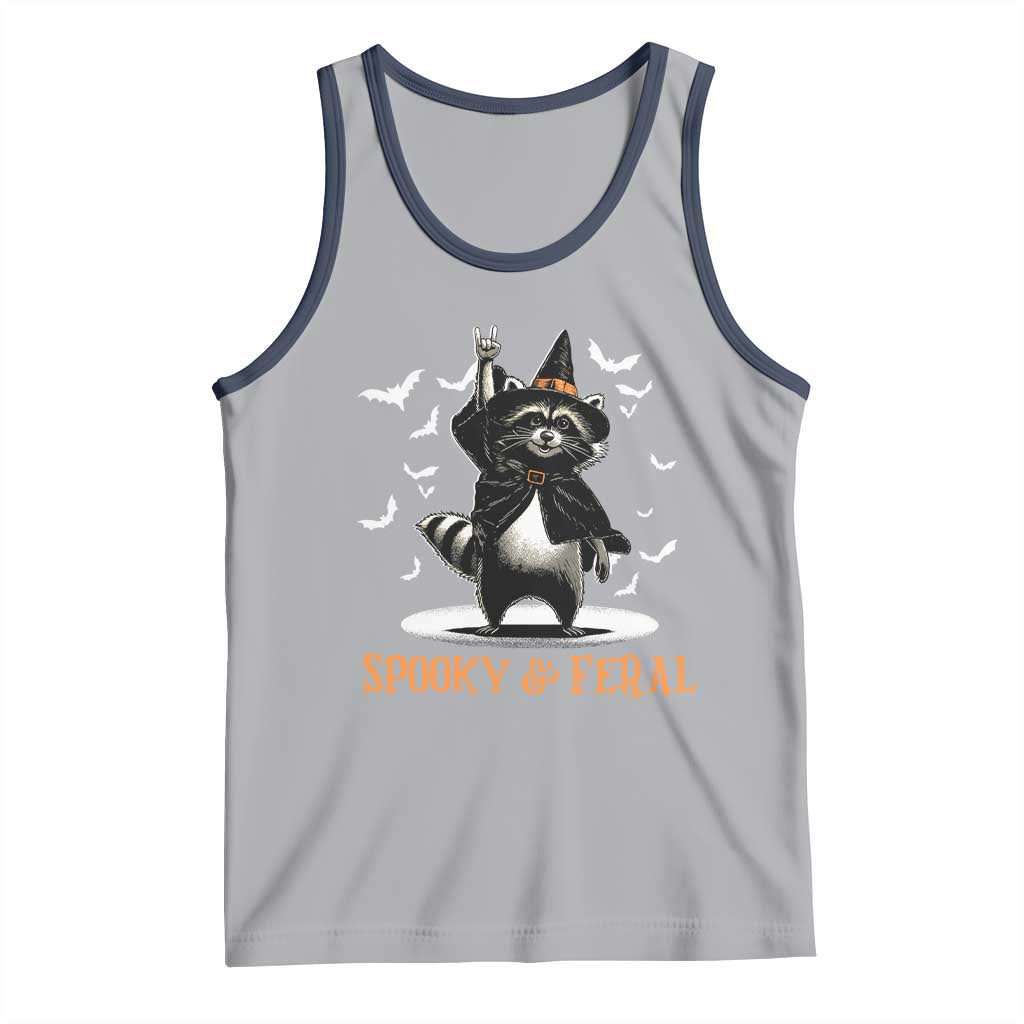 Funny Spooky And Feral Raccon Halloween Tank Top Racoon Lover - Wonder Print Shop