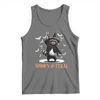 Funny Spooky And Feral Raccon Halloween Tank Top Racoon Lover - Wonder Print Shop