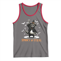 Funny Spooky And Feral Raccon Halloween Tank Top Racoon Lover - Wonder Print Shop