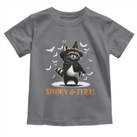 Funny Spooky And Feral Raccon Halloween Toddler T Shirt Racoon Lover - Wonder Print Shop