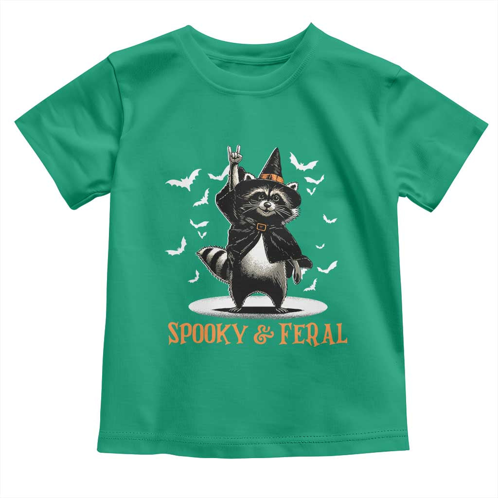 Funny Spooky And Feral Raccon Halloween Toddler T Shirt Racoon Lover - Wonder Print Shop