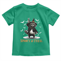 Funny Spooky And Feral Raccon Halloween Toddler T Shirt Racoon Lover - Wonder Print Shop