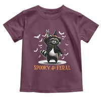 Funny Spooky And Feral Raccon Halloween Toddler T Shirt Racoon Lover - Wonder Print Shop