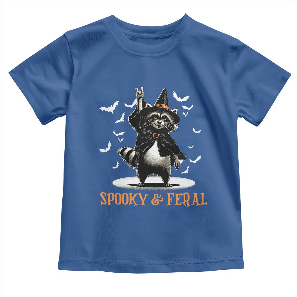 Funny Spooky And Feral Raccon Halloween Toddler T Shirt Racoon Lover - Wonder Print Shop