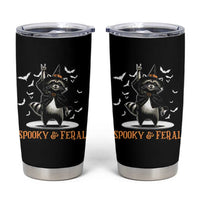 Funny Spooky And Feral Raccon Halloween Tumbler Cup Racoon Lover - Wonder Print Shop