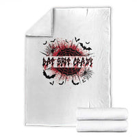 Funny Halloween Bat Shit Crazy Throw Blanket Horror Spider Web - Wonder Print Shop
