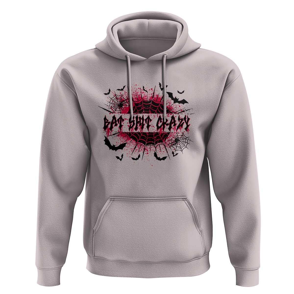 Funny Halloween Bat Shit Crazy Hoodie Horror Spider Web - Wonder Print Shop