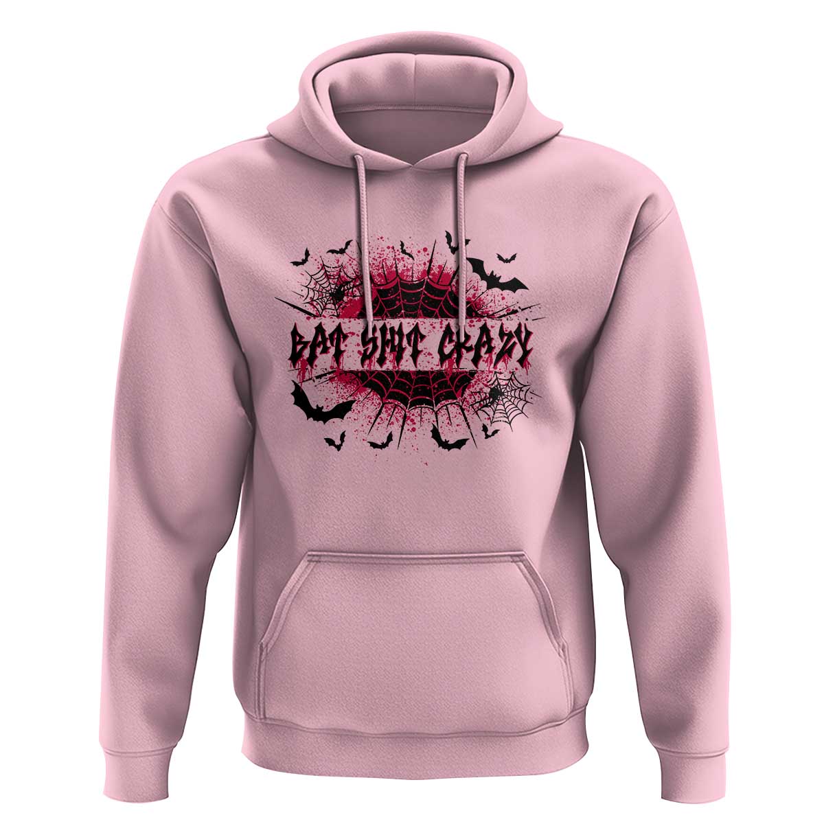 Funny Halloween Bat Shit Crazy Hoodie Horror Spider Web - Wonder Print Shop