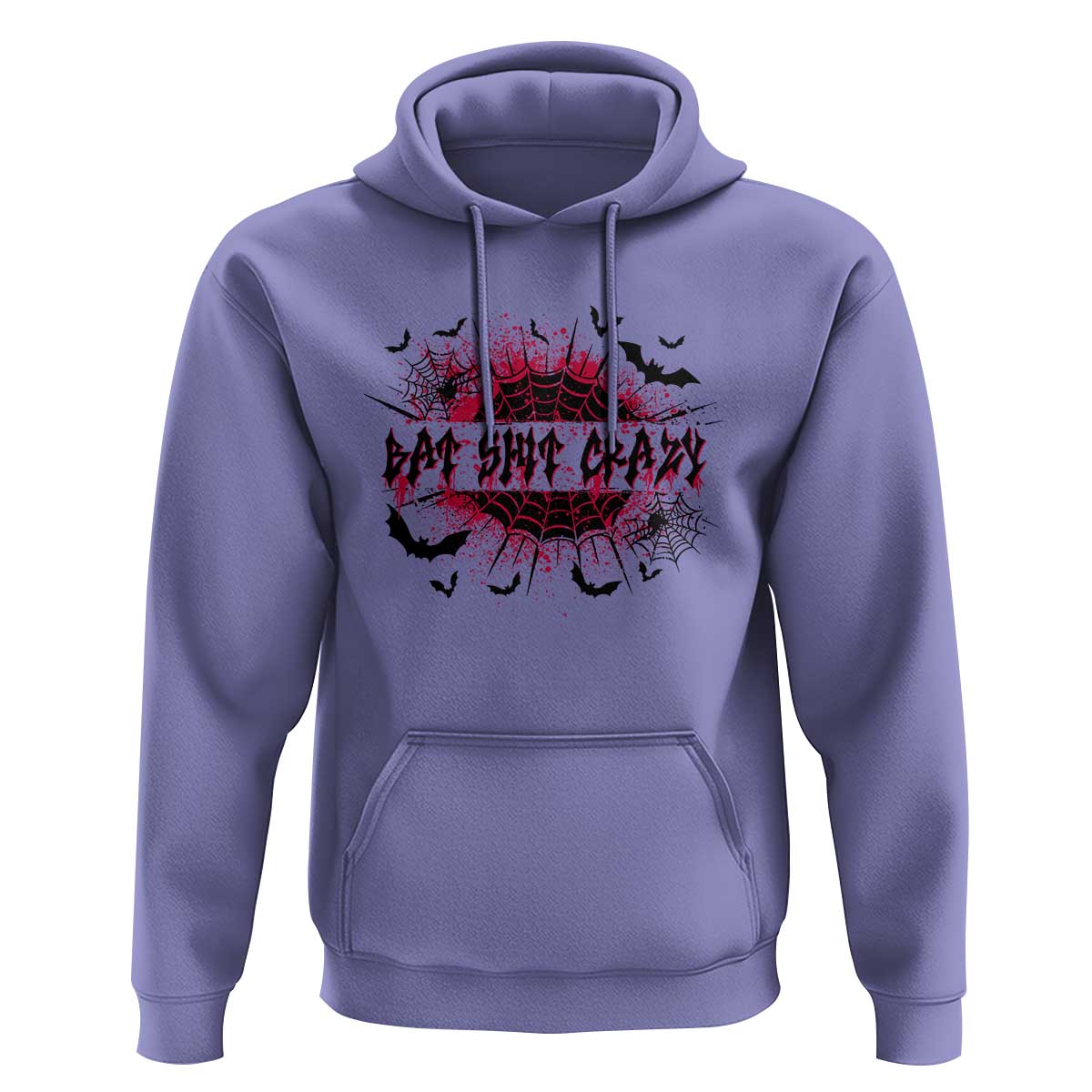 Funny Halloween Bat Shit Crazy Hoodie Horror Spider Web - Wonder Print Shop