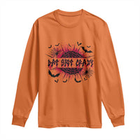 Funny Halloween Bat Shit Crazy Long Sleeve Shirt Horror Spider Web - Wonder Print Shop