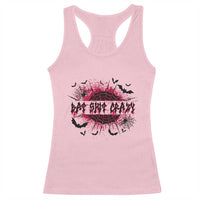 Funny Halloween Bat Shit Crazy Racerback Tank Top Horror Spider Web - Wonder Print Shop