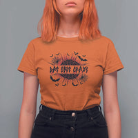 Funny Halloween Bat Shit Crazy T Shirt For Women Horror Spider Web - Wonder Print Shop